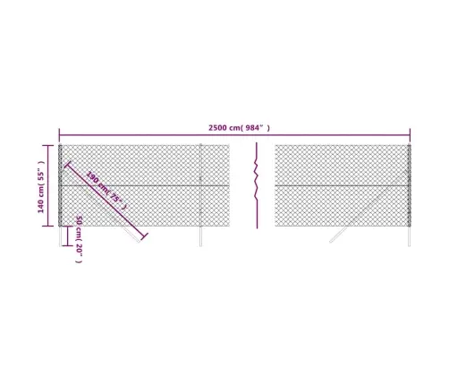 Tinklinė Tvora, Žalios Spalvos, 1,4X25M