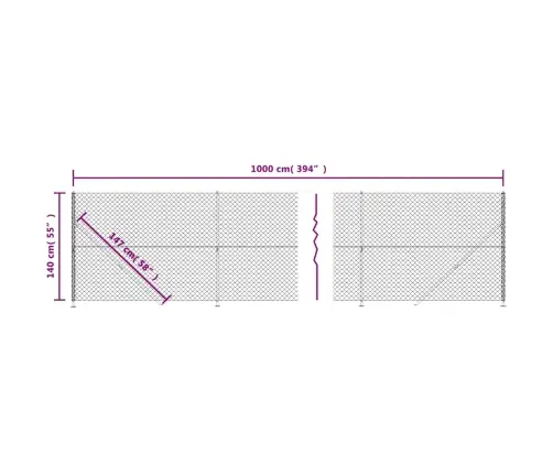 Võrkaed Äärikuga, Roheline, 1,4 X 10 M