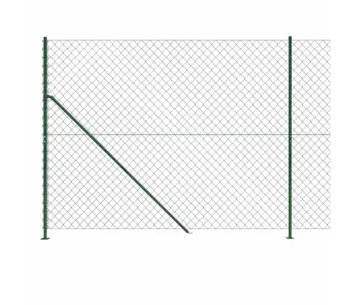 Stiepļu Žogs Ar Atloku, 1,6X10 M, Zaļš Vidaxl