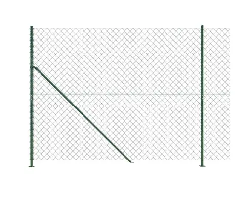 Stiepļu Žogs Ar Atloku, 1,8X10 M, Zaļš Vidaxl