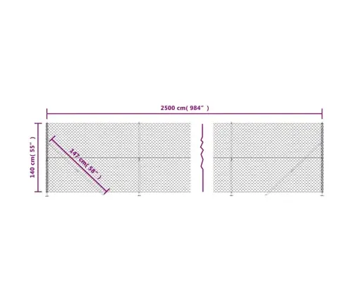 Võrkaed Äärikuga, Roheline, 1,4 X 25 M