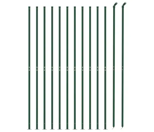 Stiepļu Žogs Ar Atloku, 1,6X25 M, Zaļš Vidaxl