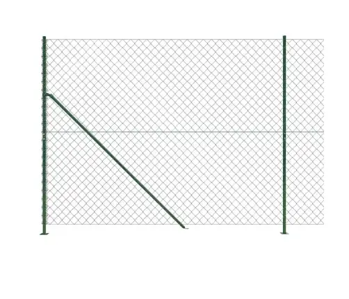 Stiepļu Žogs Ar Atloku, 1,6X25 M, Zaļš Vidaxl