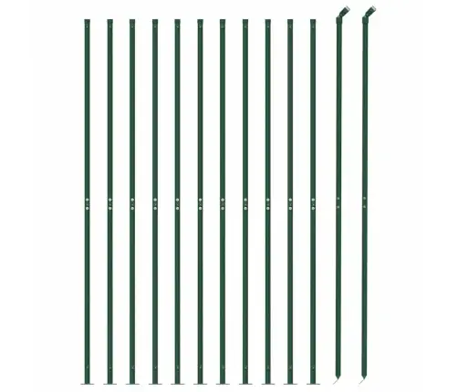 Stiepļu Žogs Ar Atloku, 2X25 M, Zaļš Vidaxl