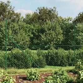 Stiepļu Žogs Ar Atloku, 2X25 M, Zaļš Vidaxl
