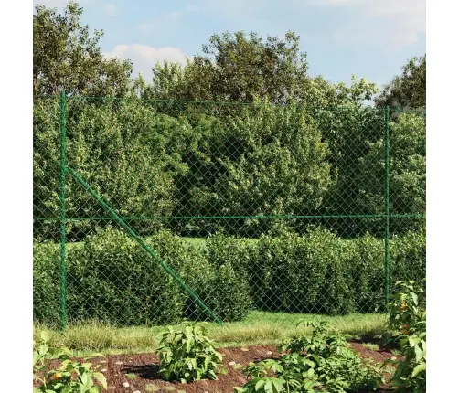 Stiepļu Žogs Ar Atloku, 2X25 M, Zaļš Vidaxl