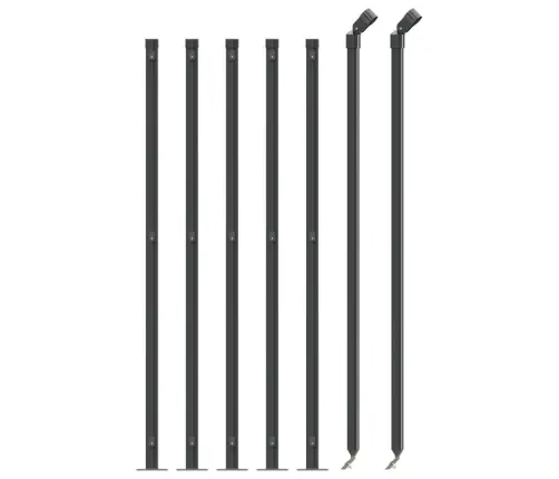 Stiepļu Žogs Ar Atloku, 1,1X10 M, Antracītpelēks Vidaxl