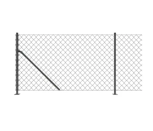 Tinklinė Tvora Su Flanšais, Antracito Spalvos, 0,8X25M