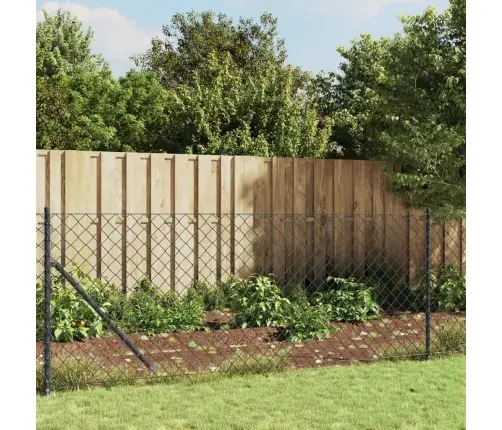 Tinklinė Tvora Su Flanšais, Antracito Spalvos, 0,8X25M
