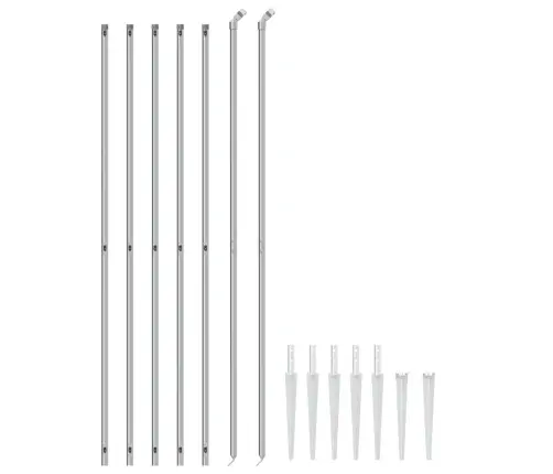 Tinklinė Tvora Su Smaigais, Sidabrinės Spalvos, 1,6X10M