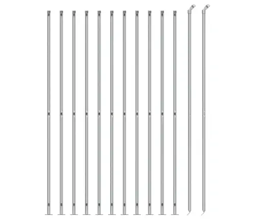 Stiepļu Žogs Ar Atloku, 1,6X25 M, Sudrabains Vidaxl