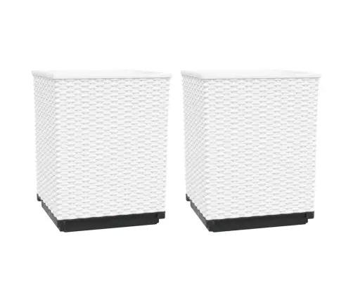 Taimekastid 2 Tk, Valge, 30 X 30 X 37 cm Polüpropüleen