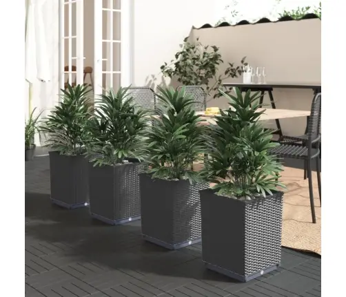 Loveliai, 4Vnt., Juodos Spalvos, 30X30X37cm Polipropilenas