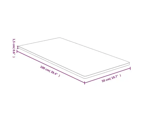 Lauaplaat, 50X100X1,5 cm Bambus