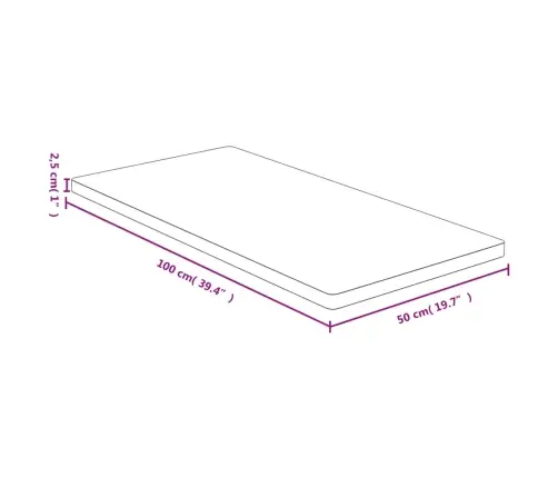 Galda Virsma, 50X100X2,5 Cm, Bambuss Vidaxl
