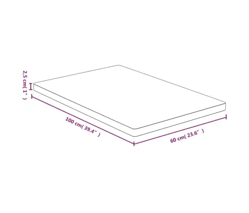 Stalviršis, 60X100X2,5 cm Bambukas