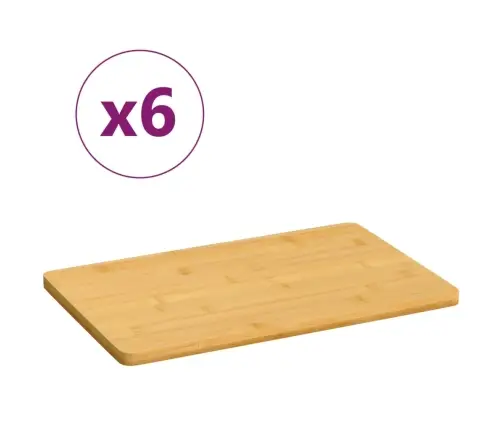 Serveerimisalused 6 Tk, 22 X 14 X 0,8 cm Bambus