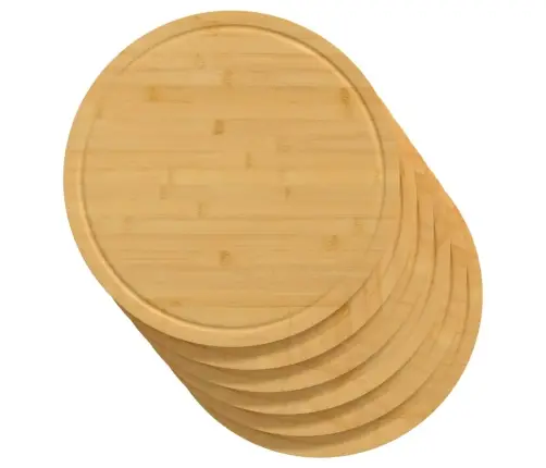 Lõikelauad 6 Tk, Ø30X1,5 cm Bambus