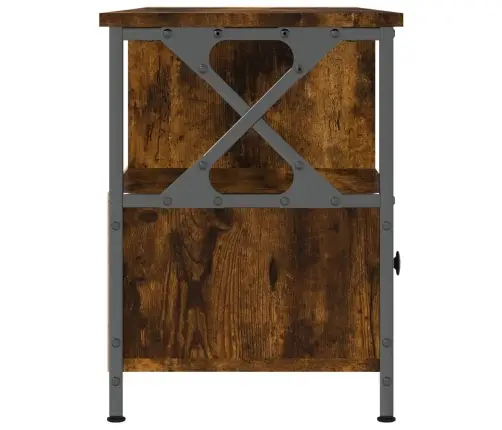 Telerikapp, Suitsutatud Tamm, 102X33X45 cm Tehispuit Ja Raud