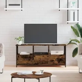 Tv Skapītis, 102X33X45 Cm, Inženierijas Koks, Dzelzs, Ozolkoka Vidaxl
