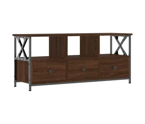 Tv Skapītis, 102X33X45 Cm, Inženierijas Koks, Dzelzs, Brūns Vidaxl