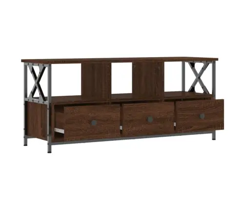 Tv Skapītis, 102X33X45 Cm, Inženierijas Koks, Dzelzs, Brūns Vidaxl