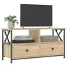 Tv Skapītis, 90X33X45 Cm, Inženierijas Koks, Dzelzs, Ozolkoka Vidaxl