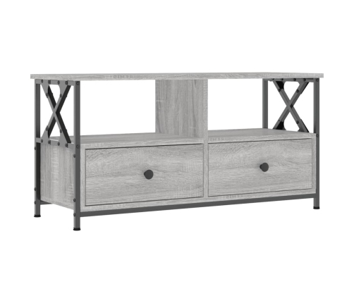 Tv Skapītis, 90X33X45 Cm, Inženierijas Koks, Dzelzs, Pelēks Vidaxl