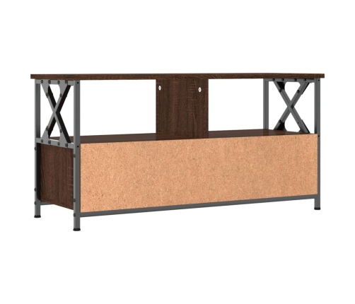 Tv Skapītis, 90X33X45 Cm, Inženierijas Koks, Dzelzs, Brūns Vidaxl