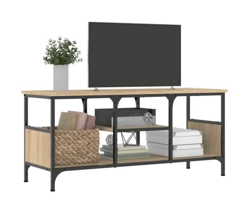 Tv Skapītis, 100X35X45 Cm, Inženierijas Koks, Dzelzs, Ozolkoka Vidaxl
