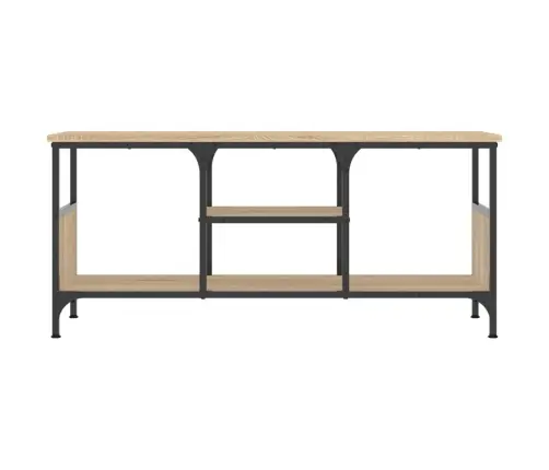 Tv Skapītis, 100X35X45 Cm, Inženierijas Koks, Dzelzs, Ozolkoka Vidaxl
