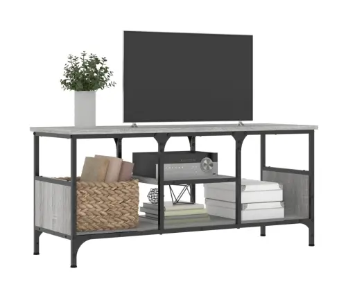 Tv Skapītis, 100X35X45 Cm, Inženierijas Koks, Dzelzs, Pelēks Vidaxl