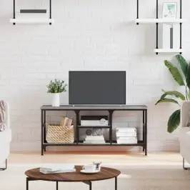 Tv Skapītis, 100X35X45 Cm, Inženierijas Koks, Dzelzs, Pelēks Vidaxl