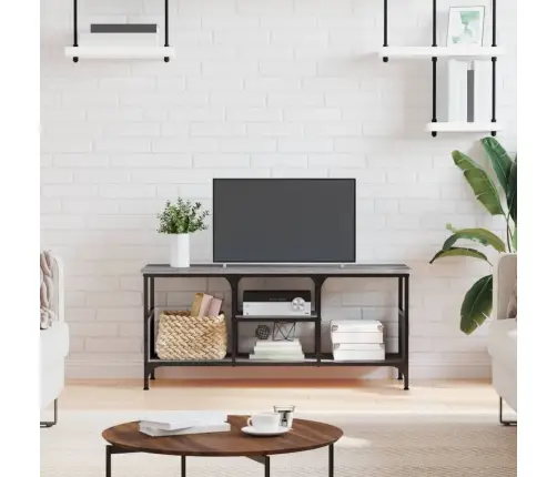 Tv Skapītis, 100X35X45 Cm, Inženierijas Koks, Dzelzs, Pelēks Vidaxl