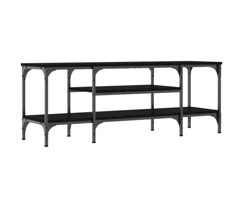 Televizoriaus Spintelė, Juoda, 121X35X45cm Mediena Ir Geležis