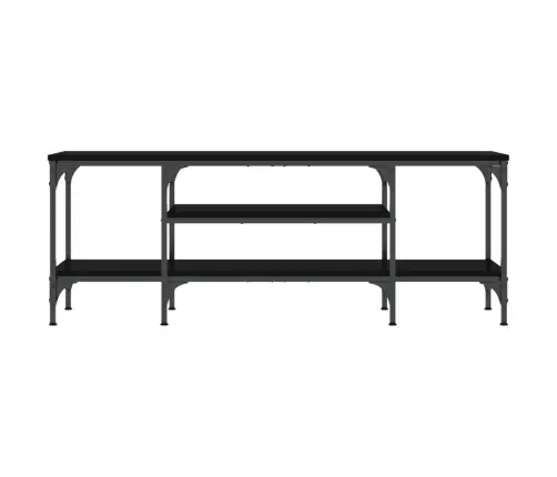 Televizoriaus Spintelė, Juoda, 121X35X45cm Mediena Ir Geležis