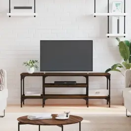 Telerikapp, Pruun Tamm, 121X35X45 cm Tehispuit Ja Raud
