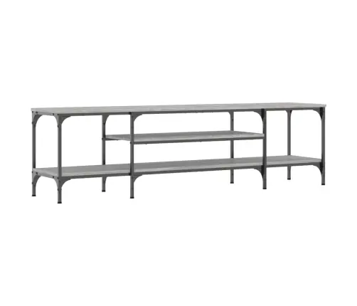 Televizoriaus Spintelė, Pilka, 161X35X45cm Mediena Ir Geležis