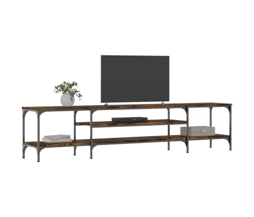 Tv Skapītis, 201X35X45 Cm, Inženierijas Koks, Dzelzs, Ozolkoka Vidaxl