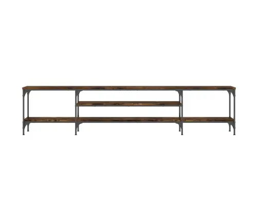 Tv Skapītis, 201X35X45 Cm, Inženierijas Koks, Dzelzs, Ozolkoka Vidaxl