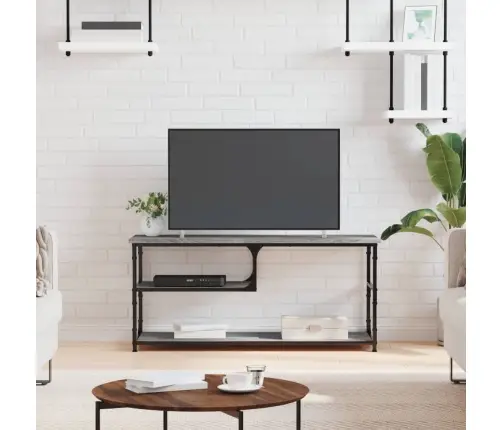 Tv Galdiņš, 103X38X46,5 Cm, Inženierijas Koks, Tērauds, Pelēks Vidaxl Tv Galdiņš, 103X38X46,5 Cm, Inženierijas Koks, Tērauds, Pelēks Vidaxl