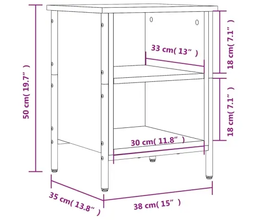 Jalatsikapp, Suitsutatud Tamm, 38 X 35 X 50 cm Tehispuit