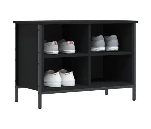 Jalatsikapp, Must, 69 X 35 X 50cm Tehispuit