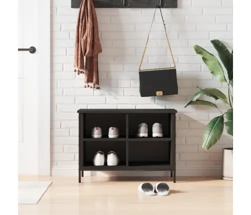 Jalatsikapp, Must, 69 X 35 X 50cm Tehispuit