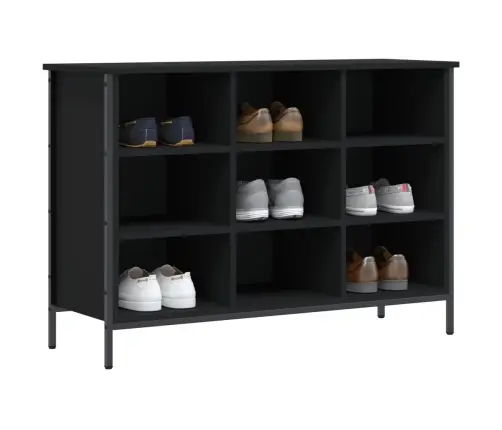 Jalatsikapp, Must, 100 X 35 X 70 cm Tehispuit