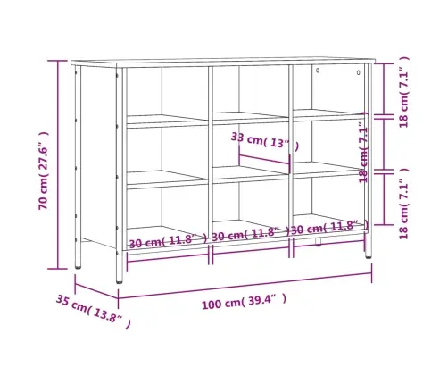 Jalatsikapp, Must, 100 X 35 X 70 cm Tehispuit