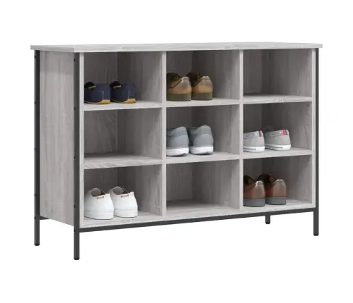 Spintelė Batams, Pilka Ąžuolo, 100X35X70cm Apdirbta Mediena