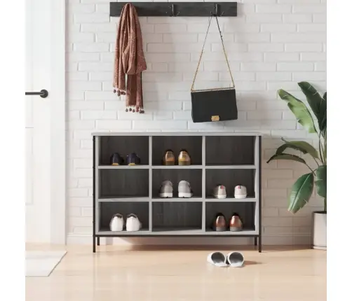 Spintelė Batams, Pilka Ąžuolo, 100X35X70cm Apdirbta Mediena