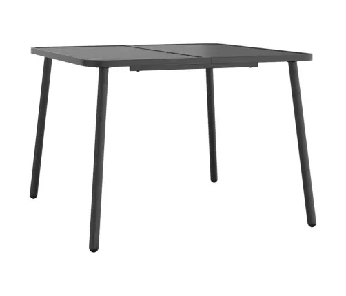 Dārza Galds, Antracītpelēks, 100X100X71 Cm, Tērauds Vidaxl