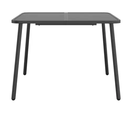 Dārza Galds, Antracītpelēks, 100X100X71 Cm, Tērauds Vidaxl